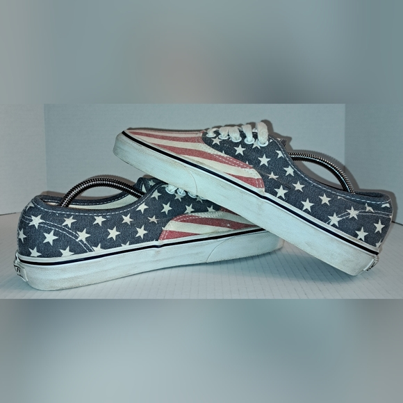 Vans Van Doren Flag Shoes Sneakers Unisex Mens Sz 7.5 Womens Sz 9 USA America - Picture 4 of 9